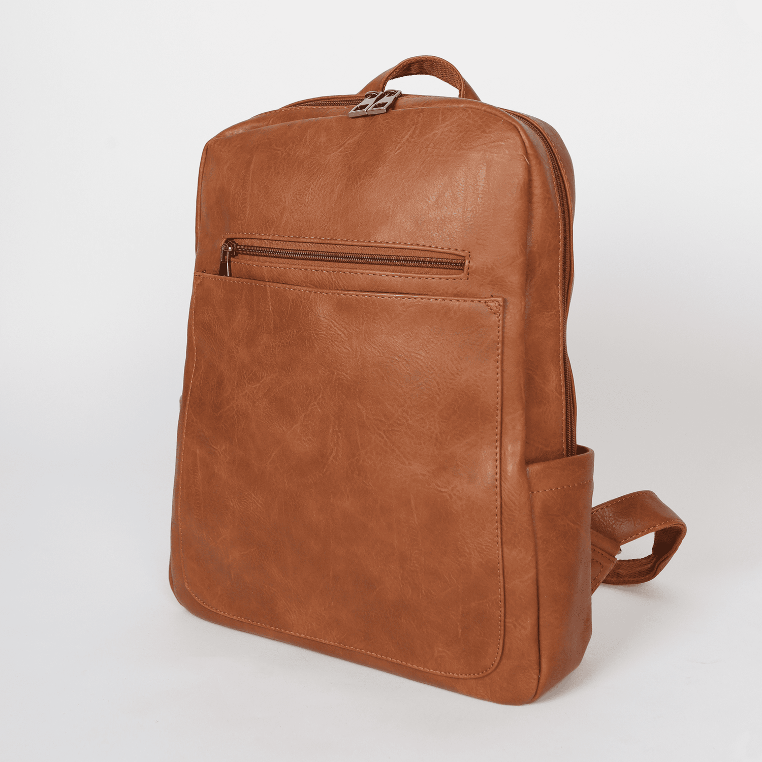 Dark Brown Men Leather Backpack