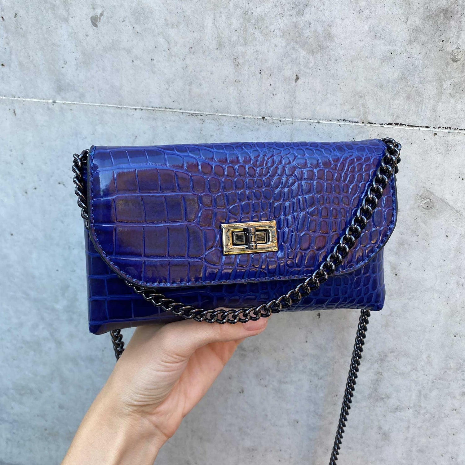 Buy Genuine Leather Purse Royal Blue Handbag Large Hobo Bag for Women  Handmade Shoulder Bag Asymmetrical Tote Slouchy Purse Online in India - Etsy